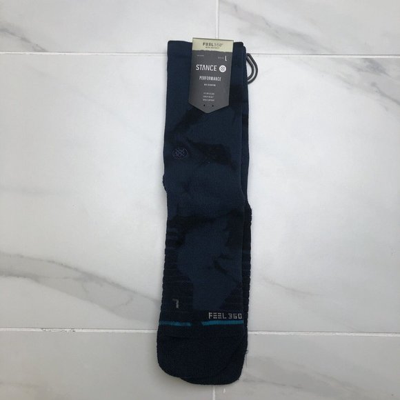 Stance Men's Inclination 'Blue' Nylon Blend Athletic Crew Sock A558A22INC size L - Picture 1 of 4